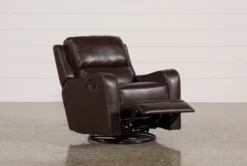 Scorpio Brown Wallaway Swivel Glider Recliner -Furniluxe 107895 3