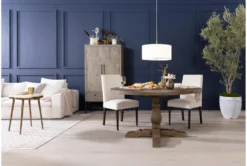 Caden 55" Round Dining Table -Furniluxe 109143 natural wood dining table room 41