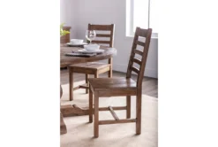 Caden 55" Round Dining Table -Furniluxe 109143 natural wood round dining table room 09