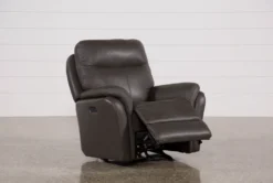 Bowie Leather Power Gliding Rocker Recliner With Power Headrest & USB -Furniluxe 110393 2