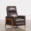 Daniel Chocolate Leather Push Back Recliner -Furniluxe 207221 7