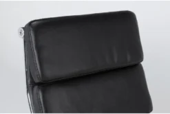 Moby Black Faux Leather High Back Rolling Office Chair -Furniluxe 223558 black faux leather office chair detail 44