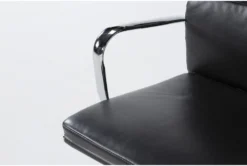 Moby Black Faux Leather High Back Rolling Office Chair -Furniluxe 223558 black faux leather office chair detail 45
