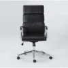 Moby Black Faux Leather High Back Rolling Office Chair -Furniluxe 223558 black faux leather office chair signature 01
