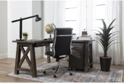 Moby Grey Faux Leather High Back Rolling Office Chair -Furniluxe 223560 grey multi media office chair room 33