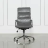 Moby Grey Faux Leather High Back Rolling Office Chair -Furniluxe 223560 grey office chair v2 signature 02