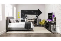 Moby Grey Faux Leather Low Back Rolling Office Chair -Furniluxe 223566 grey faux leather office chair room 47