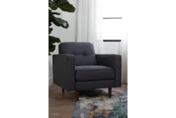 London Dark Grey Chair -Furniluxe 225768 grey fabric chair room 09