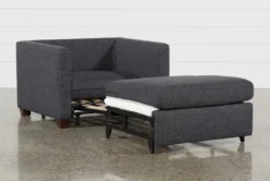 Cliff 45" Twin Sleeper Chair -Furniluxe 225829 black fabric sleeper 3