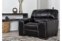 Grandin Blackberry Leather Chair -Furniluxe 228140 black leather chair room 35