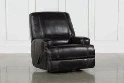 Grandin Blackberry Leather Glider Recliner
