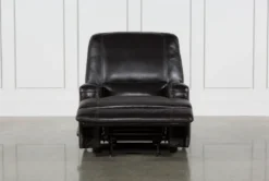 Grandin Blackberry Leather Glider Recliner -Furniluxe 228148 black leather recliner 3