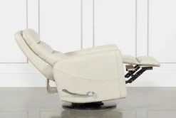 Hercules Oyster Swivel Glider Rocker Recliner With Adjustable Headrest -Furniluxe 228214 beige fabric recliner 5