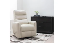 Hercules Oyster Swivel Glider Rocker Recliner With Adjustable Headrest -Furniluxe 228214 beige fabric swivel glider room 42