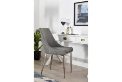 Bowery II Dining Side Chair 23 Bowery II Dining Side Chair -Furniluxe 229801 grey fabric dining chair room 35