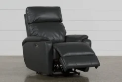 Connie Smoke Power Wallaway Recliner With Power Headrest & USB 16 Connie Smoke Power Wallaway Recliner With Power Headrest & USB -Furniluxe 240981 grey fabric recliner detail 04