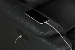 Connie Smoke Power Wallaway Recliner With Power Headrest & USB 19 Connie Smoke Power Wallaway Recliner With Power Headrest & USB -Furniluxe 240981 grey fabric recliner detail 07