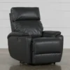 Connie Smoke Power Wallaway Recliner With Power Headrest & USB -Furniluxe 240981 grey fabric recliner signature 01