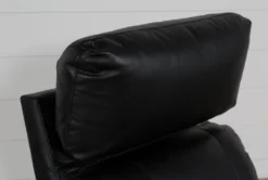 Connie Midnight Power Wallaway Recliner With Power Headrest & USB -Furniluxe 240982 black fabric recliner detail 08