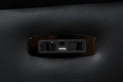 Connie Midnight Power Wallaway Recliner With Power Headrest & USB -Furniluxe 240982 black fabric recliner detail 10