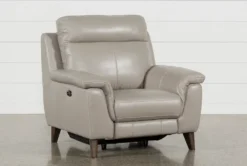 Moana Taupe Leather Power Reclining Chair With USB