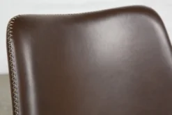 Cobbler Dining Side Chair -Furniluxe 244318 brown leather side chair detail 04