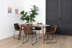 Cobbler Dining Side Chair -Furniluxe 244318 brown multimedia side chair room 09