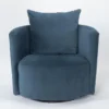Twirl 37" Swivel Velvet Accent Chair -Furniluxe 244379 blue fabric swivel signature 01