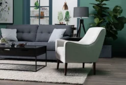 Kendra Beige Accent Chair -Furniluxe 244485 natural fabric accent chair room 08