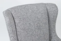 Anabelle II Wing Chair 15 Anabelle II Wing Chair -Furniluxe 244555 grey fabric accent chair detail 45