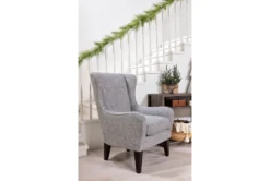 Anabelle II Wing Chair 17 Anabelle II Wing Chair -Furniluxe 244555 grey fabric accent chair room 07