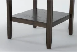 Sutton Brown 48" Square Counter Table -Furniluxe 245034 grey wood dining table details 46.jpg