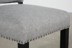 Kuna Dining Side Chair -Furniluxe 245070 grey fabric side chair detail 03