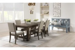 Gables 81-99" Extension Dining Table -Furniluxe 246108 brown wood dining table room 43