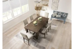 Gables 81-99" Extension Dining Table -Furniluxe 246108 brown wood dining table room 45