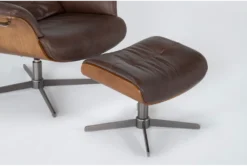 Amala Brown Leather Reclining Swivel Chair With Adjustable Headrest And Ottoman 25 Amala Brown Leather Reclining Swivel Chair With Adjustable Headrest And Ottoman -Furniluxe 246957 brown leather chair and ottoman set detail 40