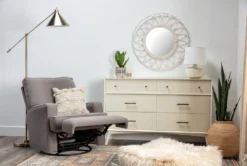 Becca Swivel Glider Recliner -Furniluxe 248012 grey fabric recliner room 07