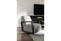 Kathleen Dark Grey Swivel Glider Chair -Furniluxe 248829 grey fabric glider room 36