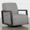 Kathleen Dark Grey Swivel Glider Chair -Furniluxe 248829 grey fabric glider signature 01