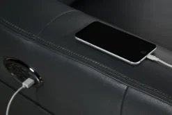 Bridget Grey Power Wallaway Recliner With Power Headrest, Lumbar & USB -Furniluxe 248843 grey polyester wallaway feature 17