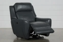 Bridget Grey Power Wallaway Recliner With Power Headrest, Lumbar & USB -Furniluxe 248843 grey polyester wallaway recline 12
