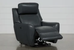 Bridget Grey Power Wallaway Recliner With Power Headrest, Lumbar & USB -Furniluxe 248843 grey polyester wallaway recline 13