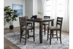 Ashford II 60-78" Extension Counter Table -Furniluxe 251030 grey wood counter height table room 31