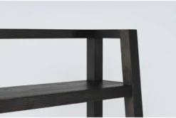 Pierce Espresso 72" Leaning Bookcase -Furniluxe 251061 brown wood bookcase detail 44