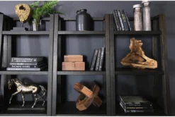 Pierce Espresso 72" Leaning Bookcase -Furniluxe 251061 brown wood bookcase room 49