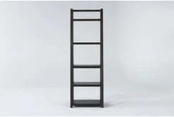 Pierce Espresso 72" Leaning Bookcase