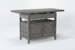 Concord 26-42" Extension Counter Table -Furniluxe 254061 grey wood counter height table side 19