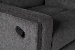 Hewitt Grey Manual Recliner -Furniluxe 254372 grey fabric recliner hardware 08