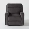 Hewitt Grey Manual Recliner -Furniluxe 254372 grey fabric recliner signature 05