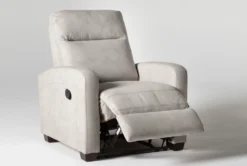 Jarrell Light Grey Manual Recliner -Furniluxe 254382 v2 grey fabric recliner side 03